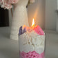 Whipped Candles with Wax Embeds