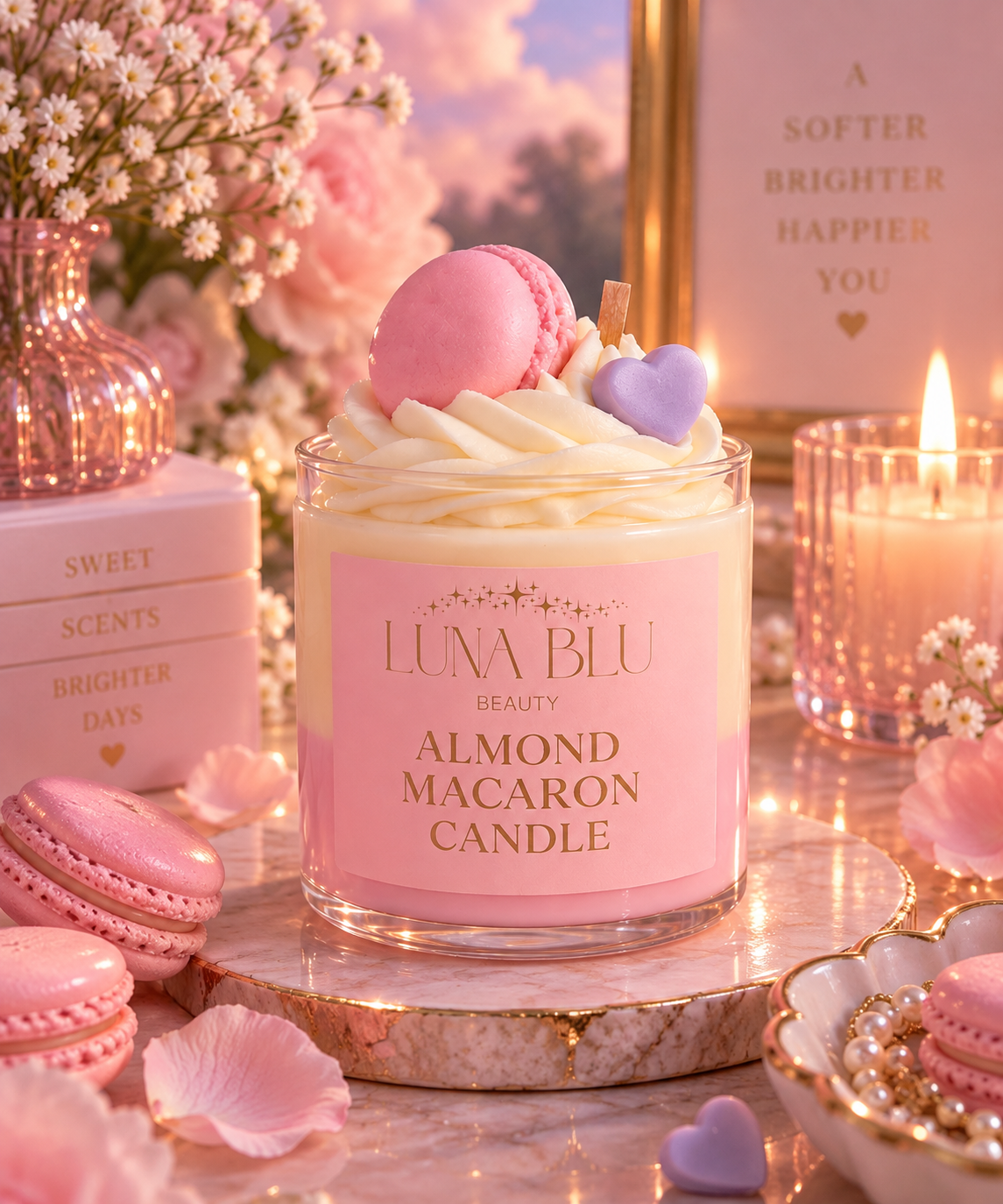 Whipped Candles with Wax Embeds
